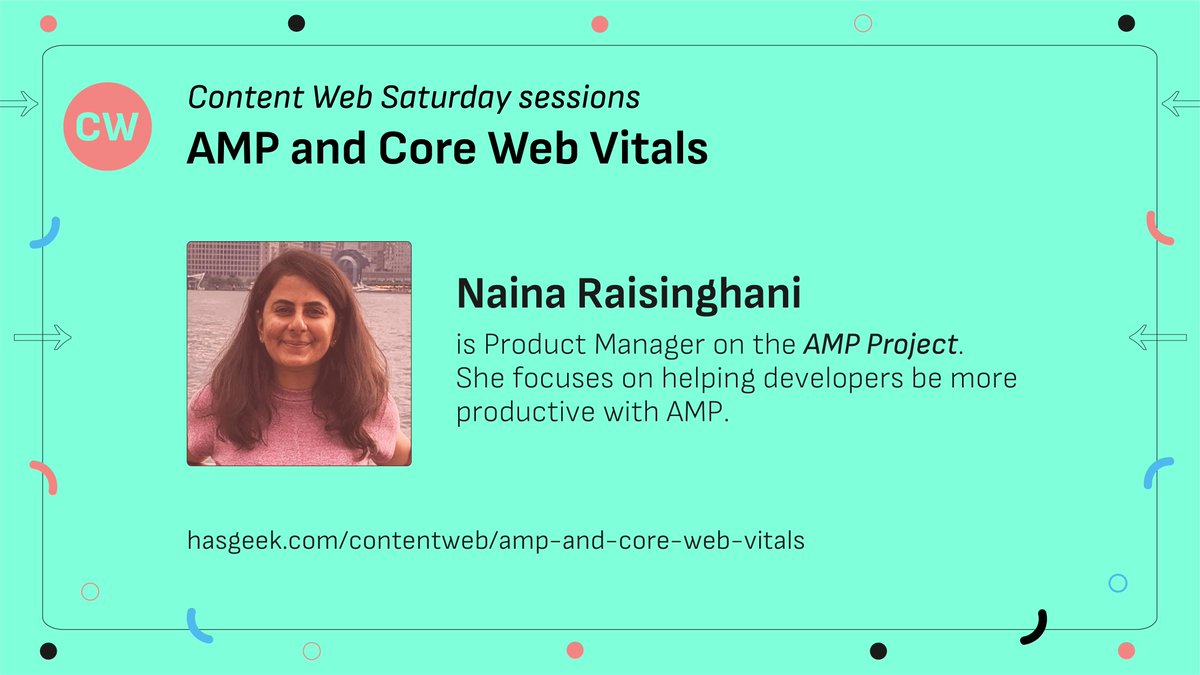 metarefresh's tweet image. Happening today, at 11 AM, where @nainar92 speaks about #AMP and Core Web Vitals, followed by conversation with @souvikdg - hasgeek.com/contentweb/amp… @webchutney @able_hq @jitendravyas @jsfoo @_prateekbh @benmorss