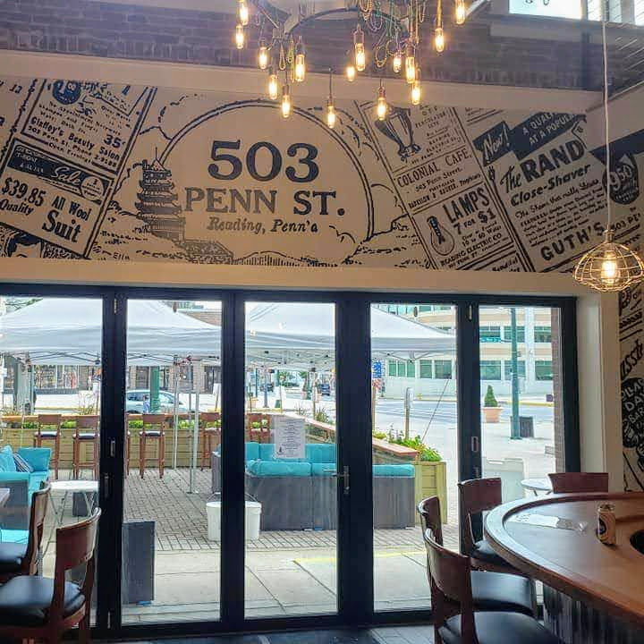 downtownreading's tweet photo. Celebrate #FirstFriday in #downtownRDG in person or virtually w/ @pollenconsolidated at @RDGspirits. Tune into the First Friday Beer Garden Facebook page for the live stream. CHEERS TO FRIDAY! (The mural in Reading Distilling Guild is a beaut 😍) // #MeetGreaterRDG https://t.co/g5CIrucMHq