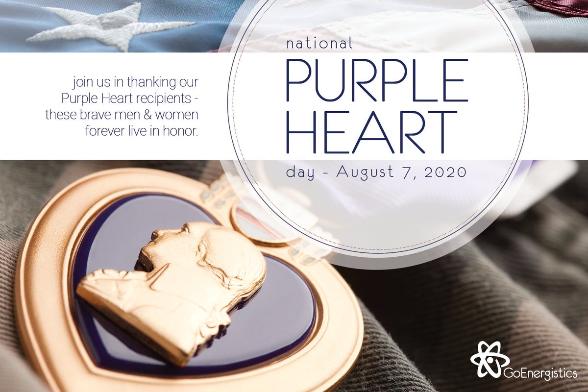 GoEnergistics's tweet photo. Today we honor those who have sacrificed so that we might be free. #PurpleHeartDay #ServingThoseWhoServe https://t.co/eaj7KgKk3t