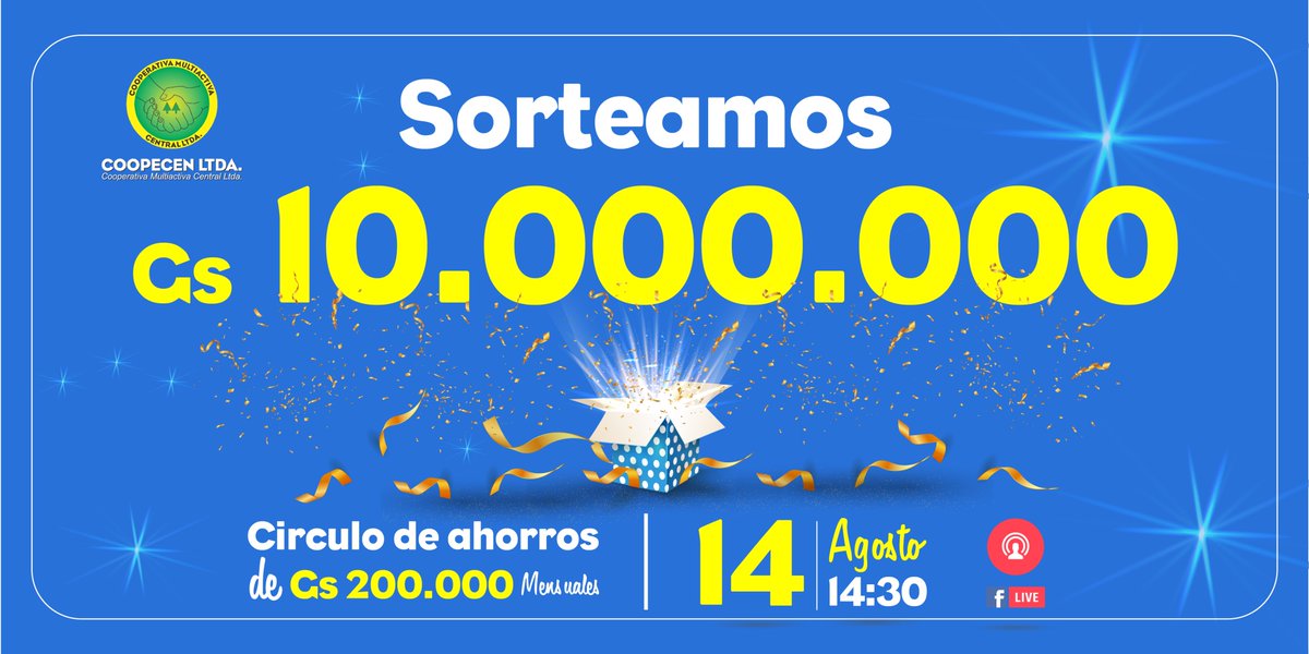 Coopecen's tweet photo. ¡Porque nos gustaría incluir a todos nuestros socios y socias en el sorteo del circulo de ahorros correspondiente al mes de agosto, posponemos la fecha del sorteo por esta vez! https://t.co/oqdiTjfzhr