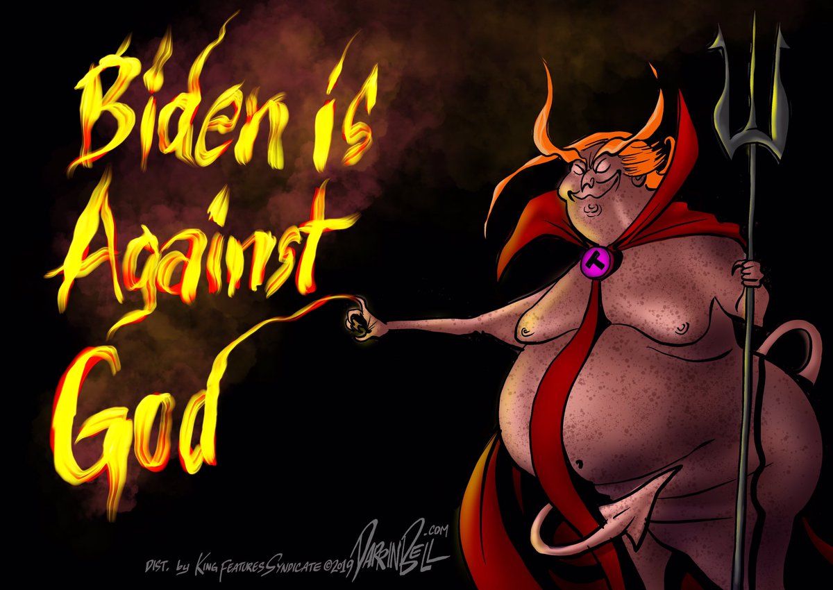 DarrinBellArt's tweet photo. @realDonaldTrump says @JoeBiden is #AgainstGod https://t.co/WmUvlDr3hM