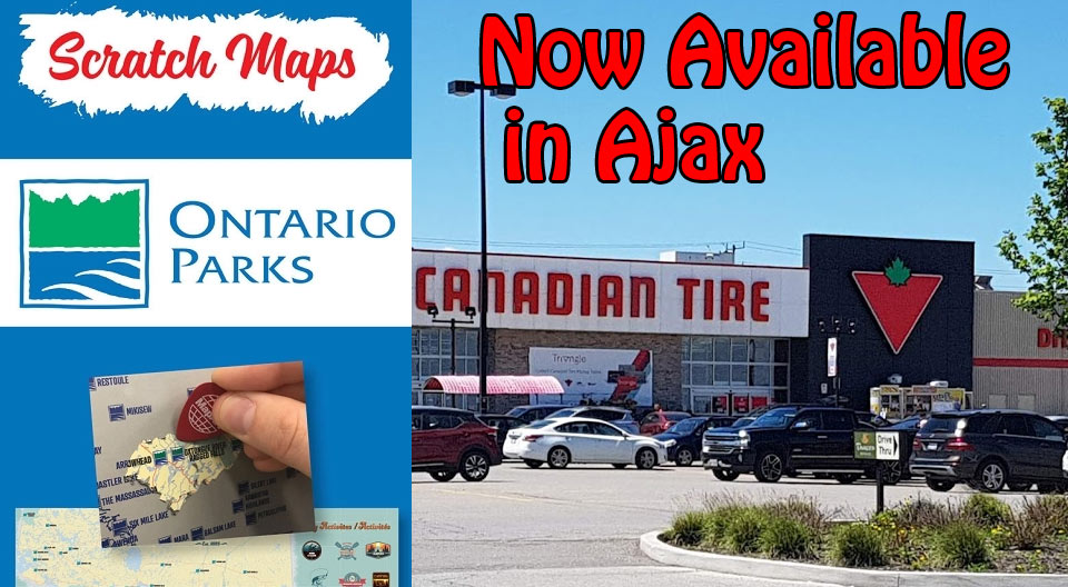 MapArtMaps's tweet photo. Ajax is one of the many new Canadian Tire Locations that you can find the MapArt Ontario Parks Scratch map. 
https://t.co/CGXivqj5kf https://t.co/j9ttxmYNrB