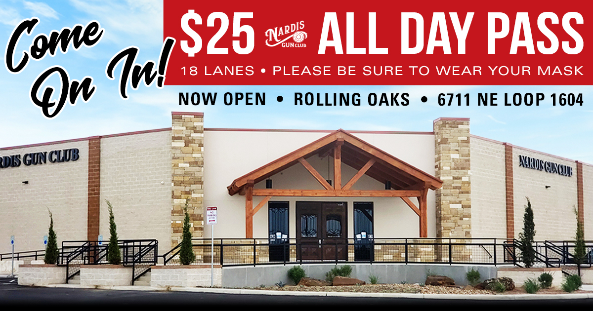 NardisGunClub's tweet photo. Excited to check out our new location? Get a $25 day pass and come on in!
#newlocation #nowopen #comeonin #indoorgunrange #targetpractice #shoot #gunownersofamerica #ballistictherapy #shooting #pewpew #pewpewlife #2A #concealcarry #texas #firearm #handgun #gun #SanAntonio https://t.co/R4jpIfFHnS