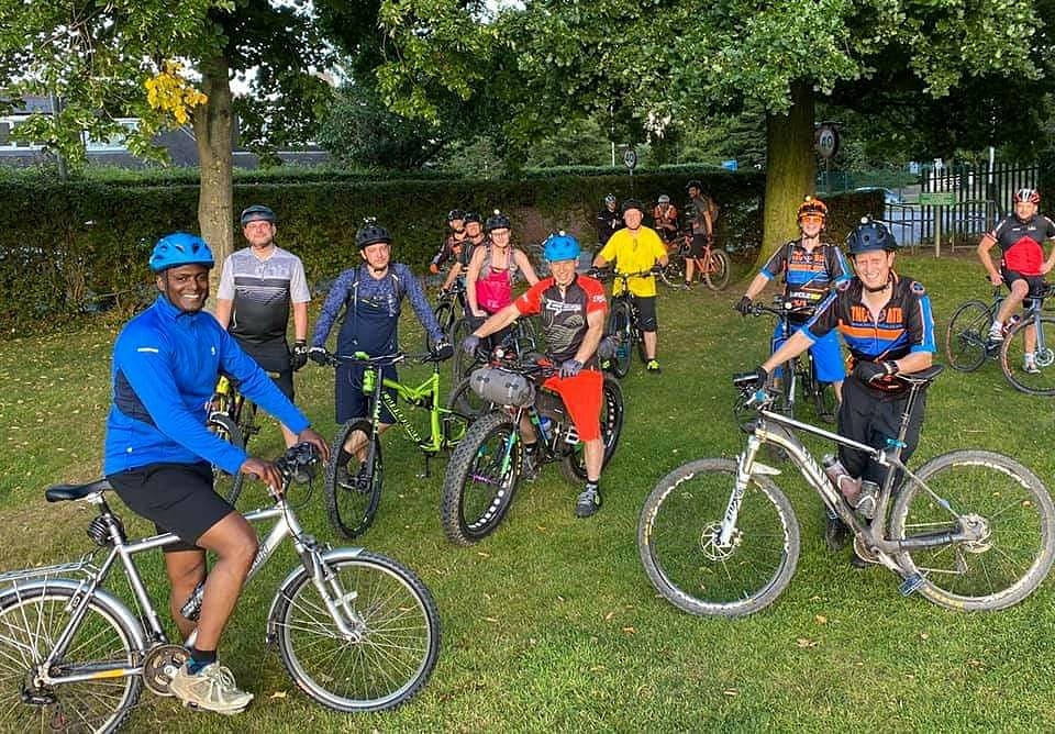A great evening out last night with our local MP #cycling #mtb #mtblife <a href="/robertsinclair/">Rob</a>