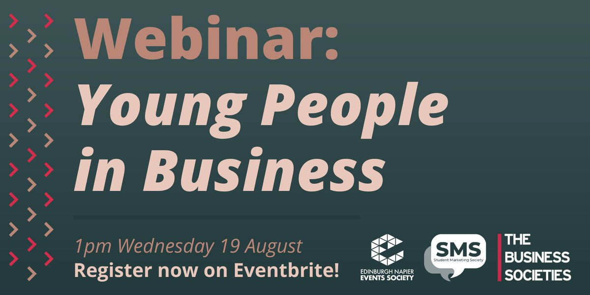 EdNapEvents's tweet photo. 🔊 EVENT ANNOUNCEMENT! 🤩

We’re so excited to announce our next joint event with @SMSNapier - Young People in Business!

Register now to secure your FREE space!👇🏽

https://t.co/Z5vPpbZMRV

#EdNapEvents #Webinar #Business #Marketing #Events #EdNapier #EdinburghNapier #Edinburgh https://t.co/nM7SkHNmSE