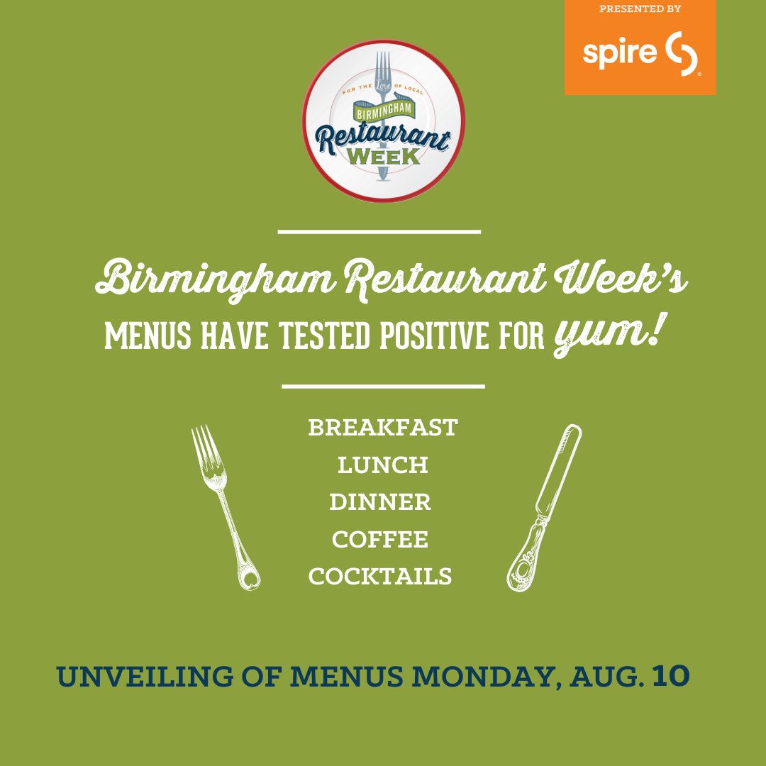 bhamrestweek's tweet photo. GET READY for a tastebud tease! We're UNMASKING MENUS this Monday, August 10 and unveiling what our restaurants, food trucks and bars are cooking up during the 18 days of yum! Visit https://t.co/tl22R6GdnO to see the culinary and beverage lineup, and stay tuned for more! https://t.co/9vTSG3sy8R