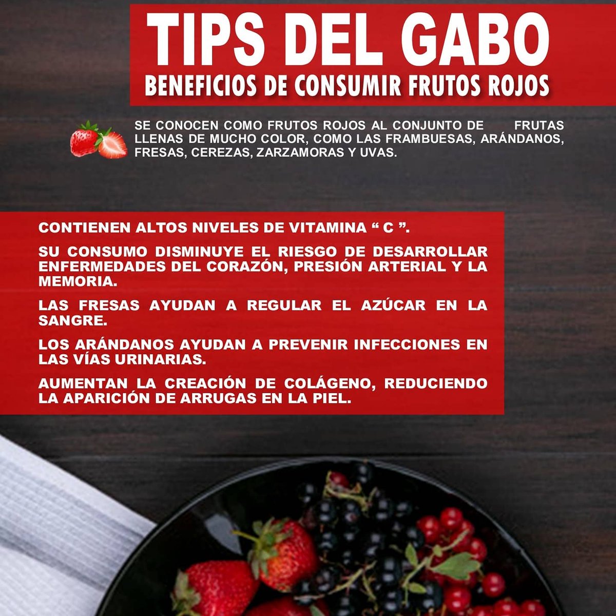 gabogrimaldo's tweet photo. Aquí les dejo algunos datos sobre los beneficios de consumir frutos rojos. @super99_panama #teconviene #masterchefpma #masterchef #masterchefpanama #tipsdelgabo https://t.co/Opf3YOtl8b
