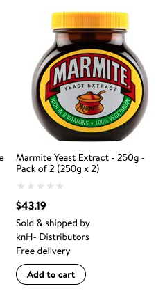 Pundamentalism's tweet photo. Dear @marmite, I'm sadly not in a position to spend $43 on two jars here in the US, so I was hoping we could cut a deal.
In exchange for one large jar per month, I promise to introduce one American per week to your yeasty delights. Do we have a deal? https://t.co/ULZRN1txlv