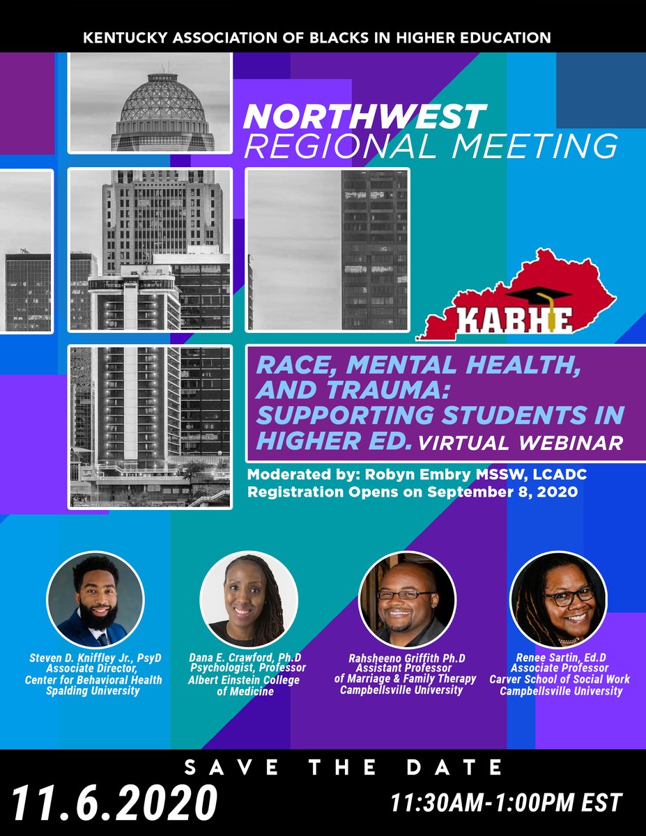 Please Save the Date for our NW Regional Virtual Meeting that will take place on Nov 6, 2020, from 11:30 am-1:00 pm. Registration will open on September 8.Over the next few weeks, our NW webpage will be updated with current information. 

#KABHENW2020 
#KABHE1984