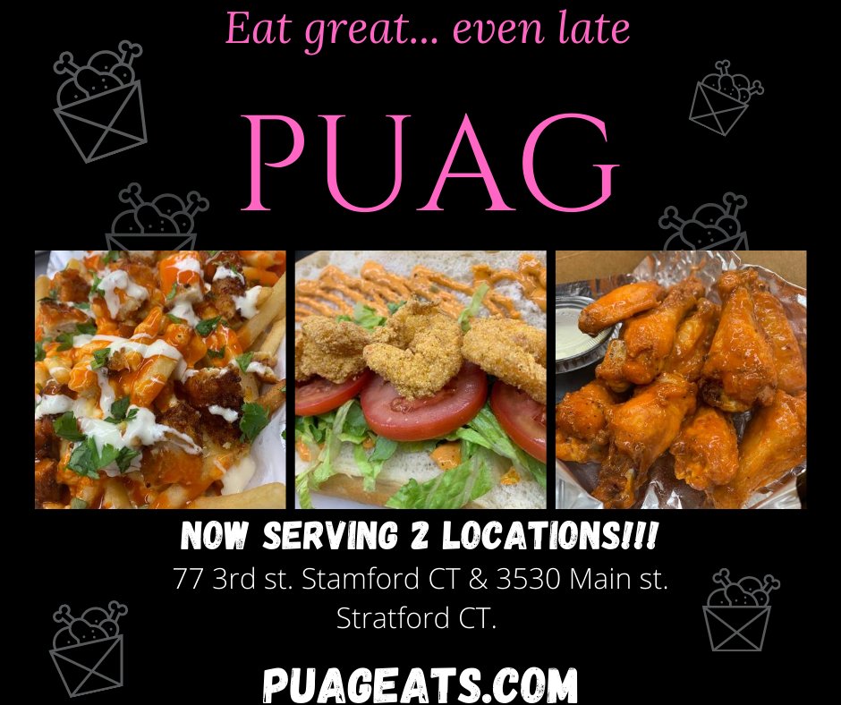 PUAGeats's tweet photo. TGIF!! 
📍

📍

📍
#puageats #tgif #weekendvibes #instagood
#stayhome #fastfood #wings #loadedfries #prerolls 
#eatgreatevenlate #bridgeportct #stratfordct #fairfieldcounty 
#203 #203eats #stratfordlocal #bridgeportlocal #stamfordlocal https://t.co/YP5jkmkc6u https://t.co/za5g5QlNP3
