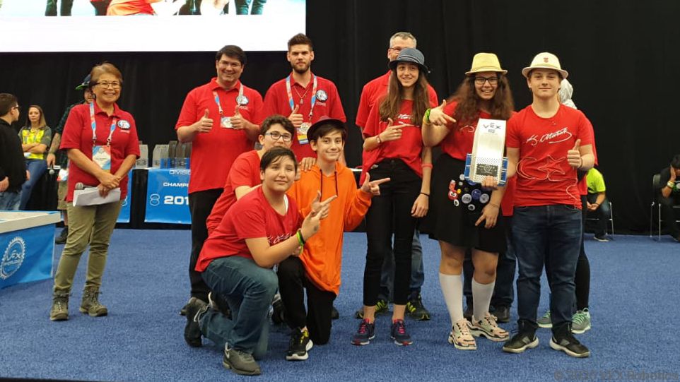 VEXRobotics's tweet photo. Shout out to Team 36908C, Maker-Must, from Turkey! These students pride themselves on their teamwork skills through the best and worst days - it's no wonder they consider their team a family. Good job! @Makermust https://t.co/6RU5mp0lQL