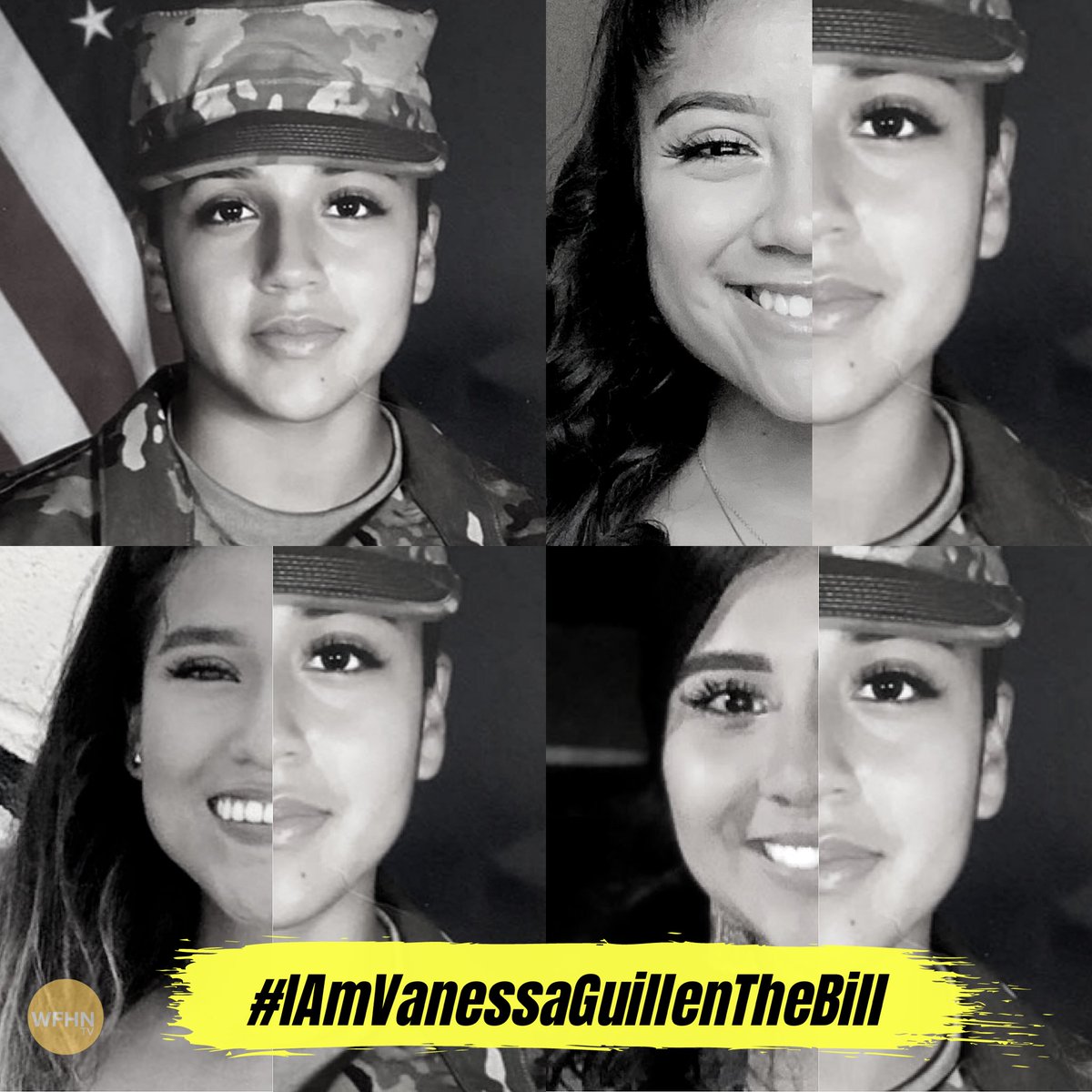 xoxoLizza's tweet photo. Thank U 2 everyone who’s been sharing their split screen tribute photos to #VanessaGuillen. We SEE you &amp; appreciate you picking the #IAmVanessaGuillenTheBill baton up &amp; running towards #JusticeForVanessaGuillen w/us. Call your elected officials &amp; ask that they support the BILL! https://t.co/coSRtyHfdl