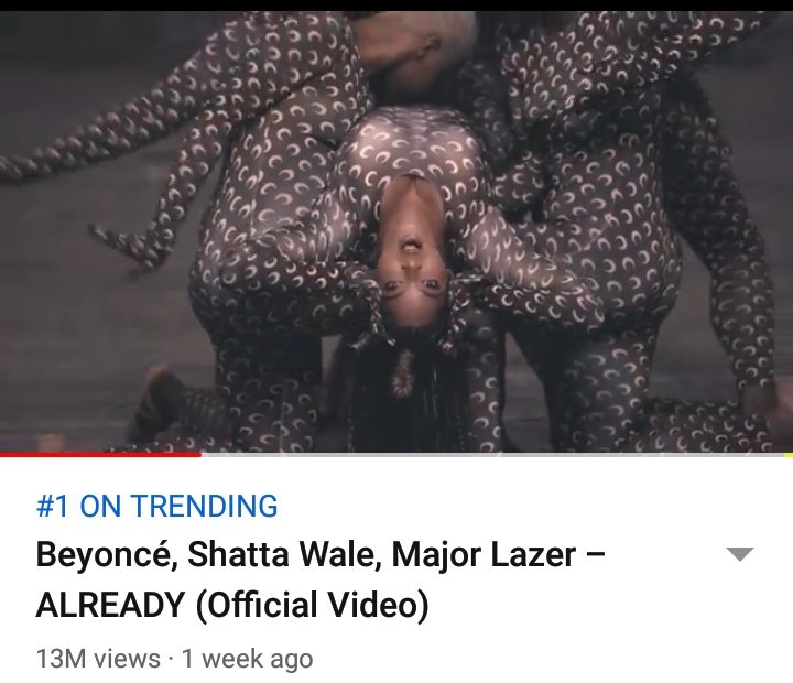 HighSpririt's tweet image. Trending #1 with over 13M views and still counting 

  We can Still Do Better Than This! 

        #AlreadyVideo 🔥 🔥 🔥 
youtu.be/agCgvFTJeRs

Catch The Vibes And Enjoy 🤘

#BlackIsKing
#AlreadyStreamingParty
#AlreadyChallenge
#Kingalready