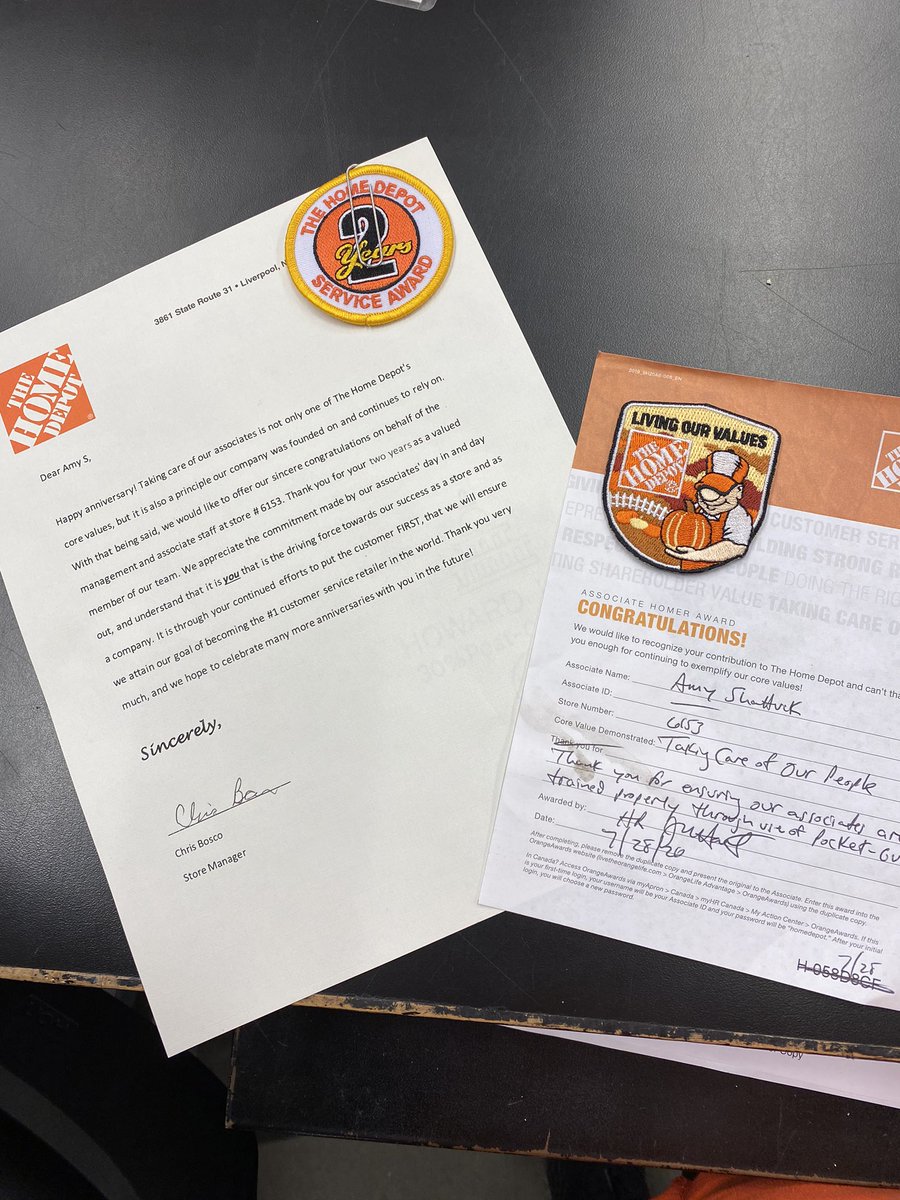 2 years with an amazing company! I’m excited for my career as it grows! Also, a special homer from our district HR manager 🎉 knowledge is power! <a href="/ChrisBosco12/">Chris Bosco</a> @THD_Mtn_Jumper @HRJohnH