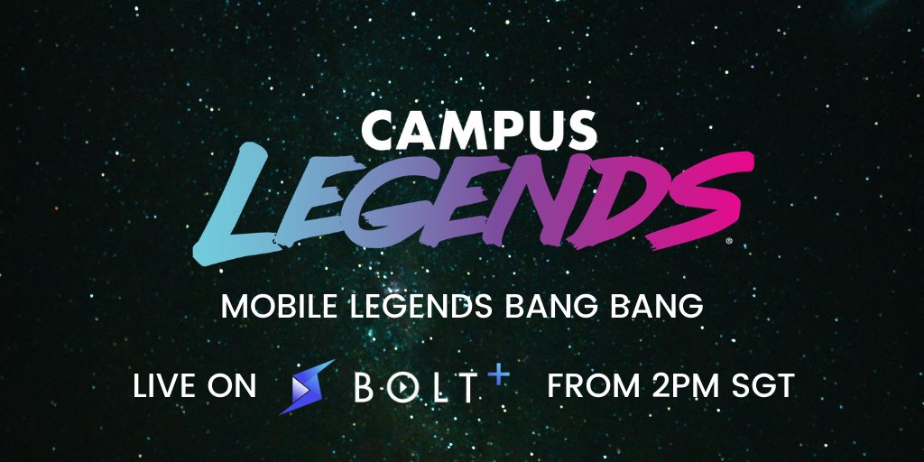 boltplus's tweet photo. Watch the finals of Mobile Legends Bang Bang on BOLT+ this Saturday https://t.co/xhkH2DGnkN ⚡
Coverage begins at 2pm SGT with the first Semi at 3pm SGT and Final at 5pm SGT.
#BOLT $BOLT #eSports #campuslegends #gaming #scoga #mobilelegends https://t.co/LpB1u6Z2eH