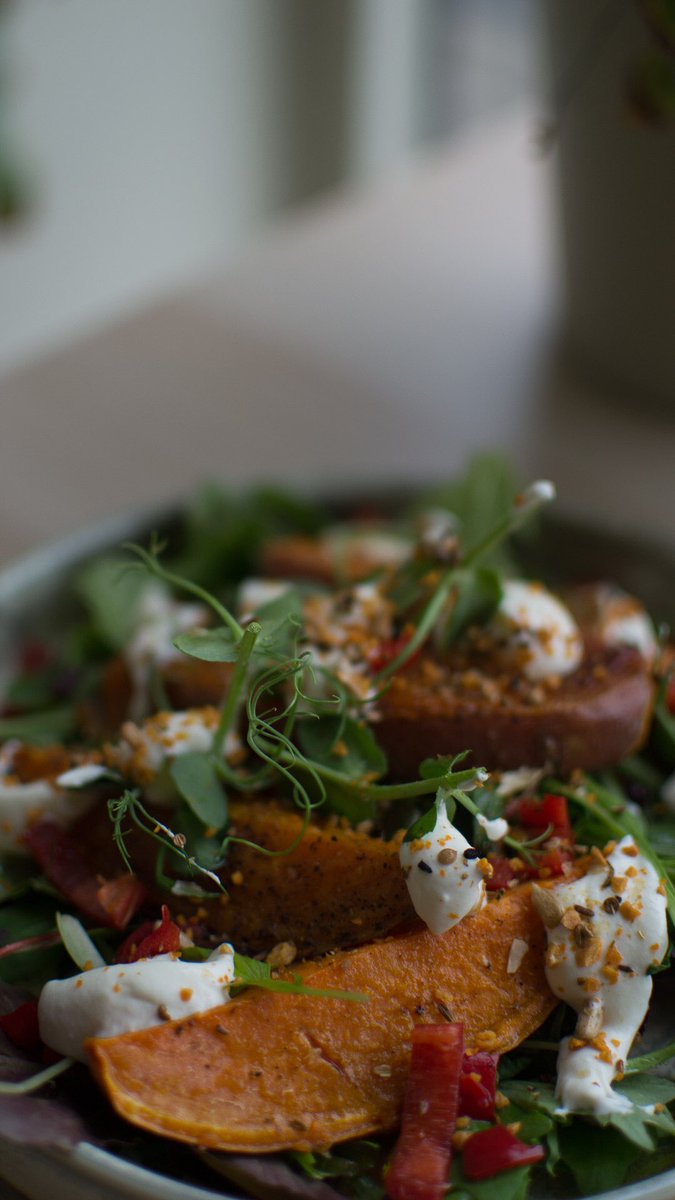 | Last weekend, you all loved our salad, so we thought we’d bring it back this weekend ✌🏻 Roasted Sweet Potato, Creme Fraiche, Chilli, Dukkah. Get some Zing in your life.

#wirral #wirralcoffee