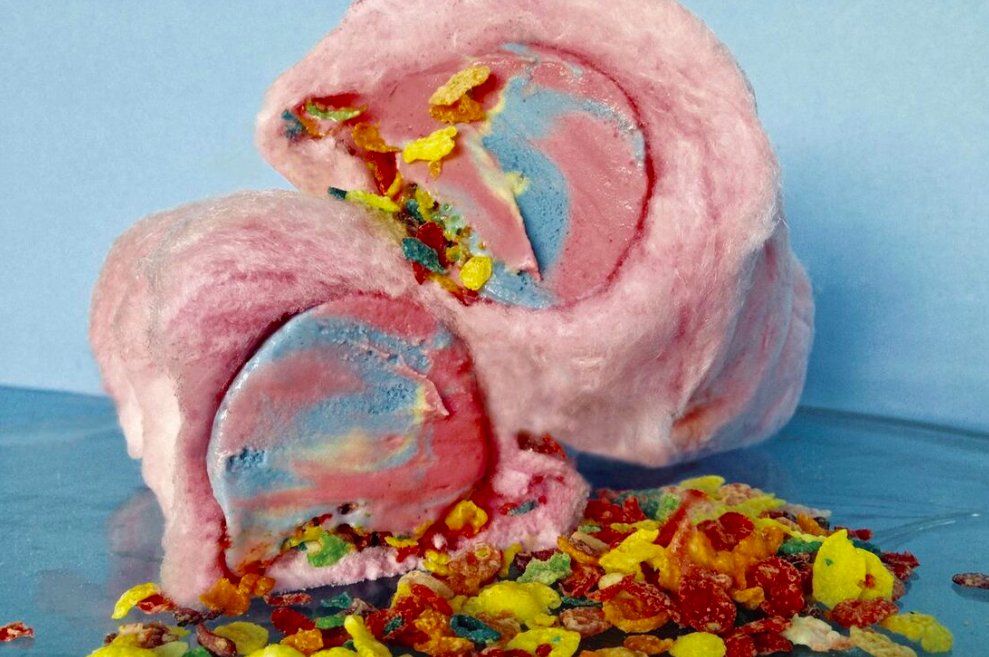 Just got a note from <a href="/rainbowicec/">Rainbow Ice Cream</a> that their infamous Rainbow Cloud Roll is available this weekend only, 2–6 p.m., at Minnehaha Scoop.

This is your only chance to try scoops of Superman ice cream wrapped in cotton candy and candy-crunch cereal till the 2021 <a href="/mnstatefair/">Minnesota State Fair</a>...