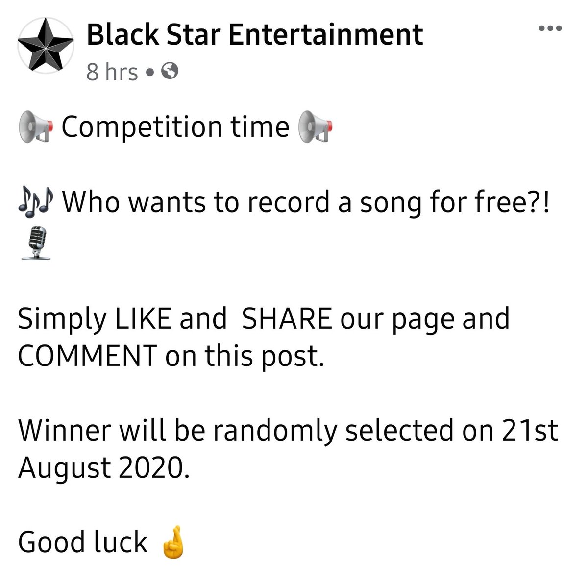 BlackSTAREnter2's tweet photo. Head on over to Facebook and enter our #Competition 
#free #studiotime #recording #music #yoursong #win https://t.co/FG0RPgj1dS