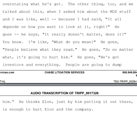 They also mistakenly think that Linette won't print uncorroborated tales. Lol, good one. ;) And Tripp doesn't care if it's BS because, "People believe what they read." Oh, and he wanted Uelmen to lie to OSHA, too.