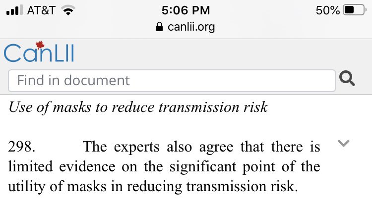 3/ ALL the experts agreed that there was (at most) limited evidence that masks reduce risks of transmission - AND THIS IS IN HOSPITALS, where the risk is many times what it would be in a community setting...