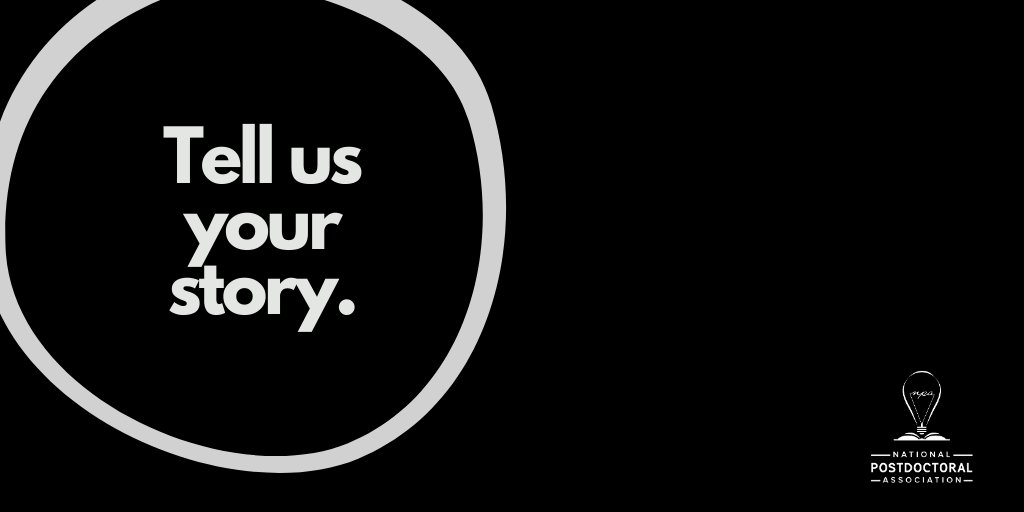 nationalpostdoc's tweet photo. The NPA would like to share your voice and part of your story of how bias, discrimination, racism, and social inequities have impacted not only your postdoctoral experience, but your career pathway as well https://t.co/g3s7NupBdv #NPAEveryMember #diversityinacademia https://t.co/HdxQELtbuw