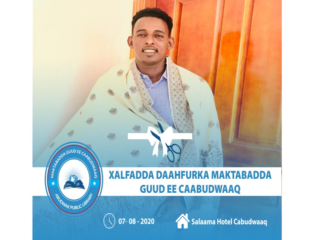 MaktabaddaCW's tweet photo. "Waxaa Sharaf weyn ii ah aan qayb ka ahaado yigleelida iyo Daah-furka maktabada Guud ee Degmada caabudawaq. Inta aad wax aqriso ayuu garaadkaaga la'egyahay. https://t.co/rHr5K9pjJs