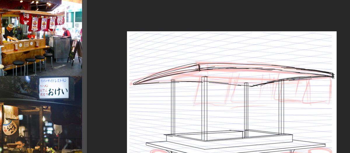 Curved roofs are the bane of perspective ?

WIP on Atlas' next ideation! 