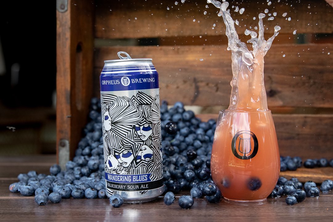 orpheusbrewing's tweet photo. Wandering blues blueberry sour bursts with tart berry and finishes smooth and dry, tangled together with our native funk. ⁣⁣
⁣
Grab a 4-pack now, available in all markets and for reserved pick-up through our web store or @craftcellr. https://t.co/O5JfT6paEW