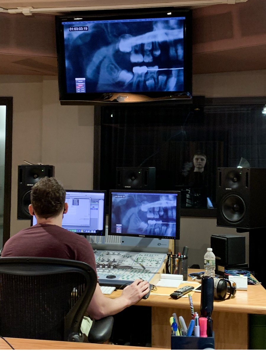 SilvermineProds's tweet photo. A year ago today we were gearing up for one of the most ambitious projects we’ve ever taken on. After 12 months of meticulously editing, the finish line is in sight ! Here’s a glimpse of our ADR session with our sound mixer / designer &amp; our lead ! #OperationCavity https://t.co/ZKBSvL7tkJ