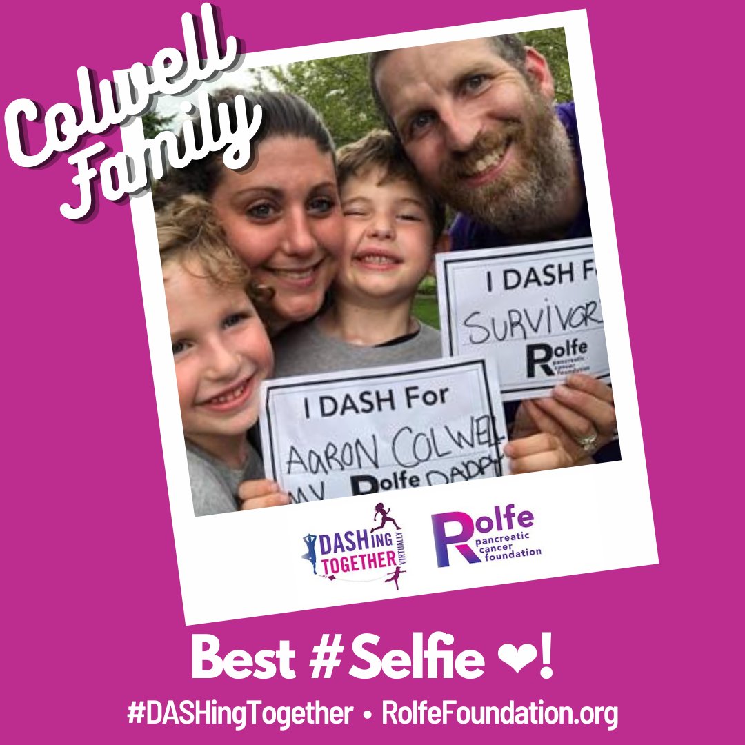 RolfeFoundation's tweet photo. Let's cheer for one of our Best #Selfie Winners: The Colwells! This sweet family DASHed for Dad/survivor Aaron (Rolfe Board member), and survivors everywhere.
#selfielove #DASHingTogether #pancreaticcancer #pancreaticcancerawareness #earlydetection https://t.co/eDO6Gr6zRg