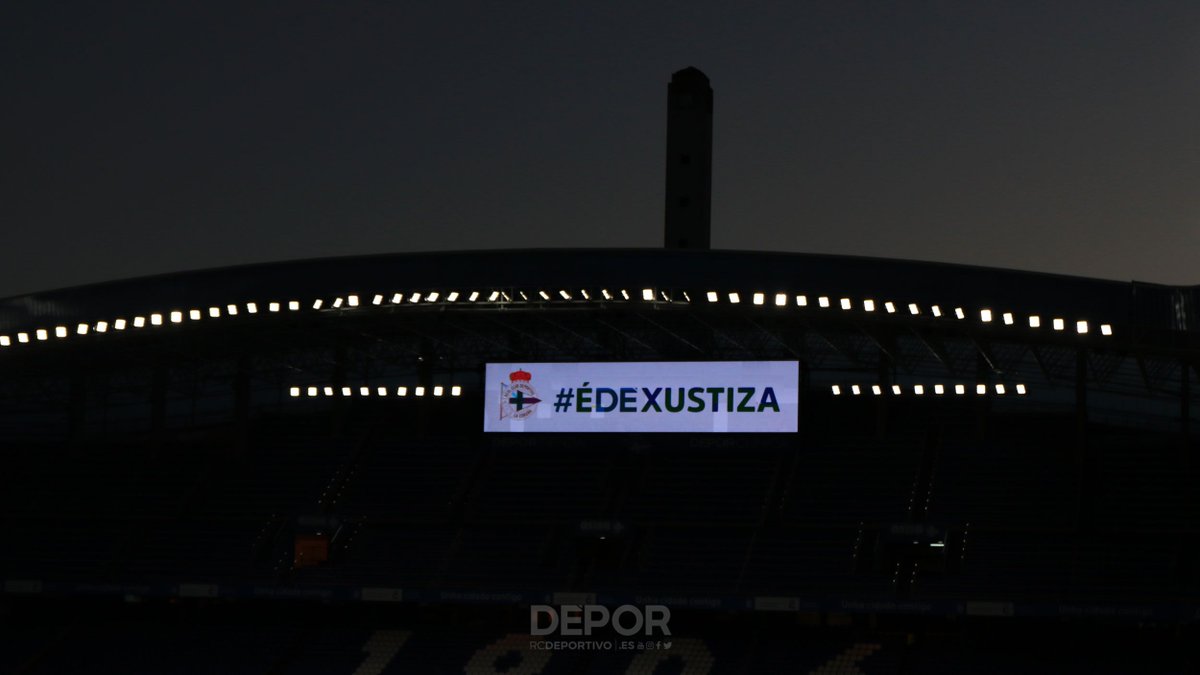 RCDeportivo's tweet photo. Boas noites #Deportivistas! 

Seguiremos loitando cada día con e por vós, polo que #éDÉxustiza · #esDÉjusticia https://t.co/LgLu7bEnsD