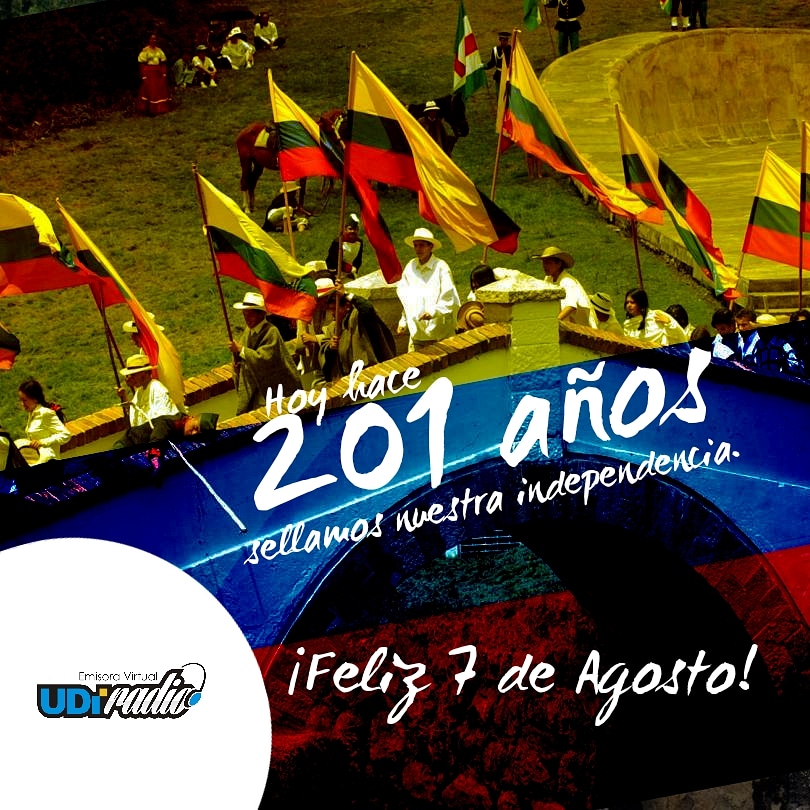 UDIradio's tweet photo. Hoy celebramos 201 años de la #batalladeboyacá , acontecimiento que selló nuestra independencia. 

Feliz 7 de agosto 🇨🇴🙌🏻

#Udiradio #URNoticias https://t.co/QK5QQBniBb