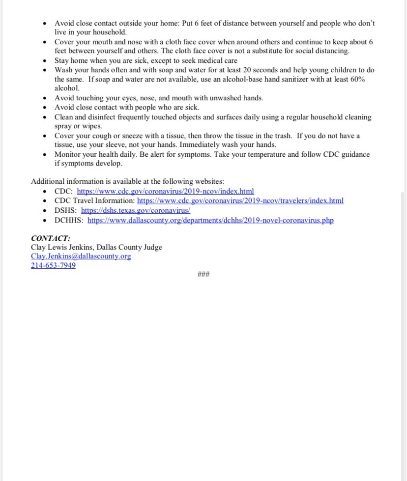 NEW: Dallas County Reports 422 Additional Positive 2019 Novel Coronavirus (COVID-19) Cases and 10 Deaths