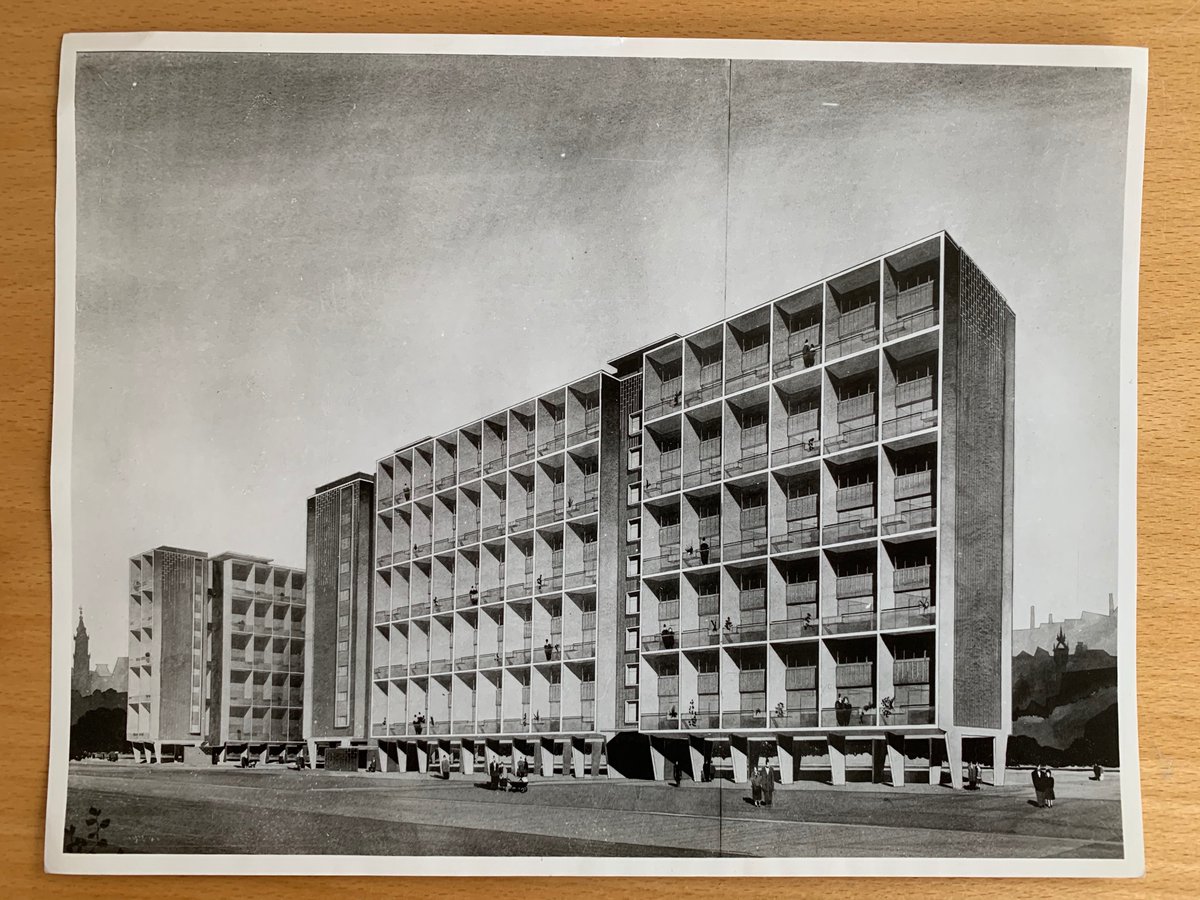 Finally this set include some of the illustrations / a model of the proposed blocks, inc the multi-storey flats and the maisonettes. Thanks again to  @commonfuturenow for saving these and passing them on, if anyone wants better quality scans of any of this etc just let me know.