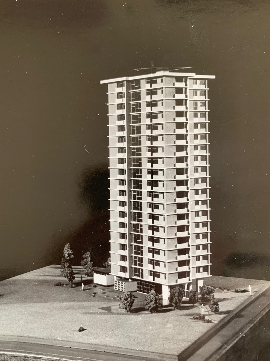Finally this set include some of the illustrations / a model of the proposed blocks, inc the multi-storey flats and the maisonettes. Thanks again to  @commonfuturenow for saving these and passing them on, if anyone wants better quality scans of any of this etc just let me know.