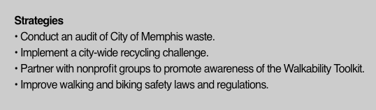9. Livability - waste audits, recycling challenges, reducing food waste, walkability toolkits - all great, none of them make people less poor today (or tomorrow or in the near future). Might it attract more jobs? Maybe, but will they be living/thriving wage jobs? Who knows?