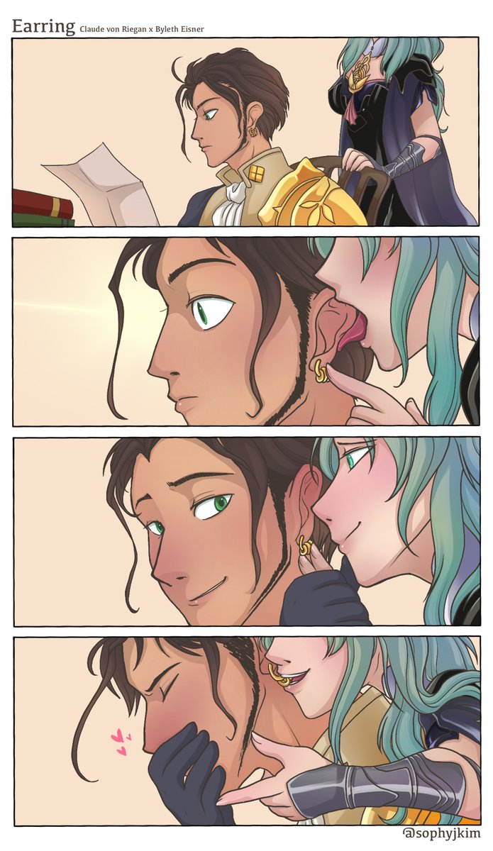 Sophyjkim's tweet photo. Earring 

#FE3H #FireEmblemThreeHouses #BylethEisner #ClaudeVonRiegan #claudeleth  #クロレス https://t.co/yWe2txfqwv