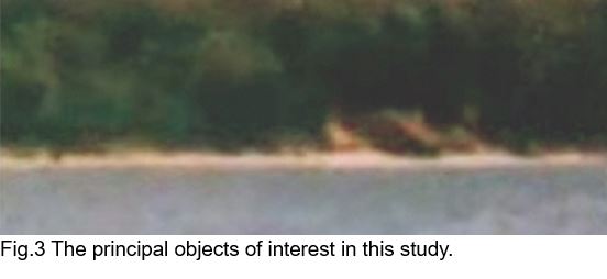 Raynor was interested in testing the claim that the spot where Mansi took the photo can’t be identified. Is this true? There are features in the photo which help us pin it down. The far bank is visible, and there's what looks like a tent, a reddish car and what might be a canoe..