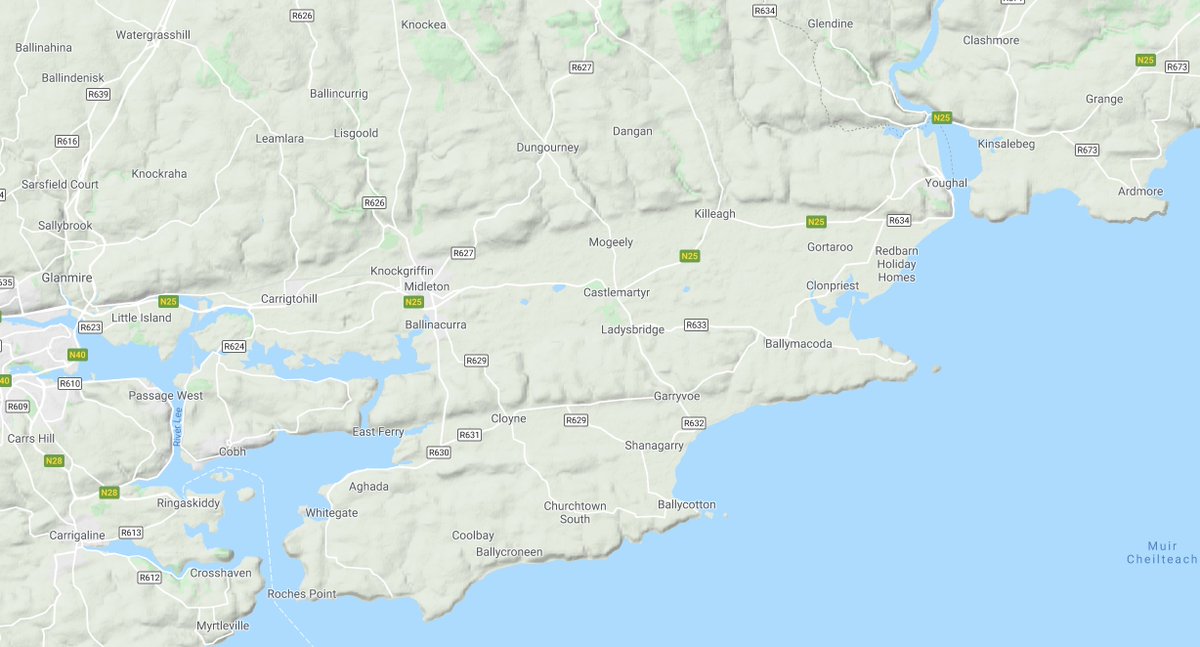 I'm going to talk about east Cork a bit, but I think you could probably apply the logic I'm going to use to anywhere in Ireland - but I'm familiar with it. It's the bit more or less from the City to Youghal, with Midleton as the main town in the region.