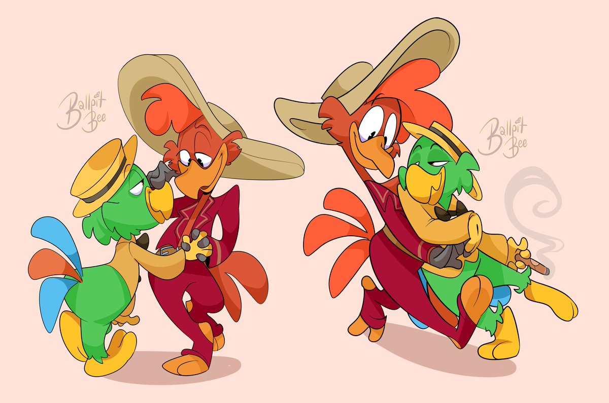 BallpitBee's tweet photo. A commission for @kingdedede ! Theyre SO cute Im mad I havent drawn them earlier! ;o;
#thethreecabelleros #orrather...twolol #panchitopistoles #josecarioca https://t.co/McjKiXMdR9