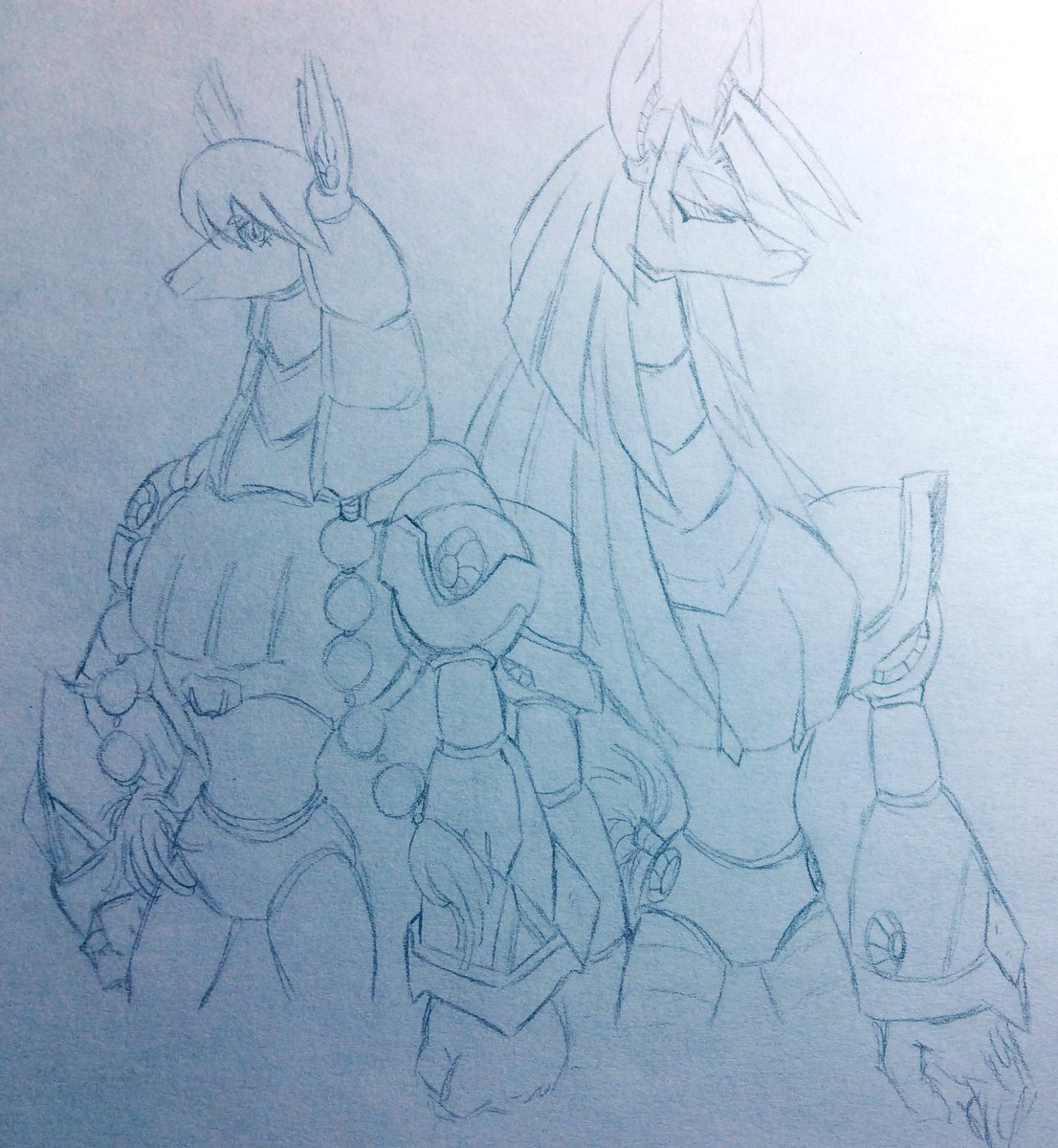YellyDany's tweet image. Forgot to share this as well but drew the Alpaca &amp;amp; Llama Reploid siblings again 
#MegamanX #ReploidOC