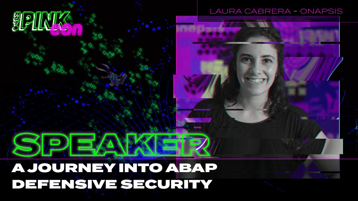 NotPinkCon's tweet photo. ¿Te interesa SAP? ¡Esta charla es para vos! 🙌 Laura Cabrera de @onapsis nos contará cómo achicar la brecha entre desarrollo y seguridad.
.
Are you into SAP? This talk's for you! Laura Cabrera from @onapsis will tell us how to bridge the gap between development and security! https://t.co/TzDRNycR4L