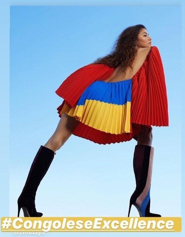 TBOCAwards's tweet photo. How refreshing it is to see this black muse @Zendaya wearing this stunning dress from our iconic 🇨🇩designer @officialHanifa 
#congoleseexcellence https://t.co/eMiDNx7NOB https://t.co/hSIutWnKXE