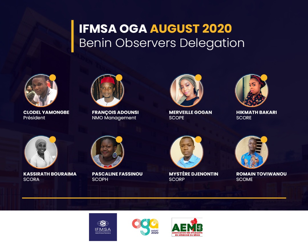 AdandeAdounsi's tweet photo. Délégation Béninoise à l'Assemblée Générale de IFMSA Août 2020( Internationale Federation Medical Student Association)... Félicitations à nous pour avoir gagner le candidate membeship.

#AEMC Cotonou
# BUE-MEDECINE PARAKOU
#AEMB-Benin
#IFMSA
#OGA20 https://t.co/ZJM9iZ3Hzs