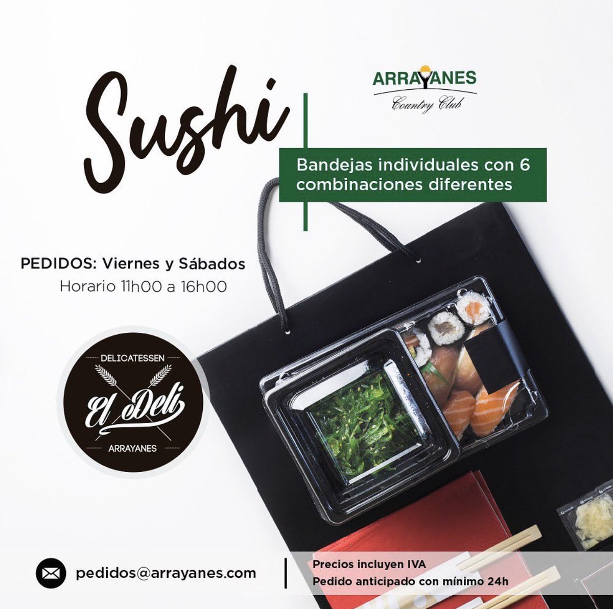 ArrayanesEC's tweet photo. No te pierdas estas increíbles combinaciones de sushi que tenemos para ti... 🤤

Haz tu pedido y visítanos en El Deli..

¡Te esperamos!

#YoSoyArrayanes #YoAmoArrayanes https://t.co/heKYChOTAz