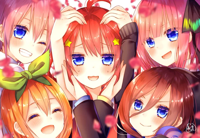 #五等分の花嫁記念日
過去絵ですみません!おめでとうございます☺️💕
一生二乃推しです🥰🥰 