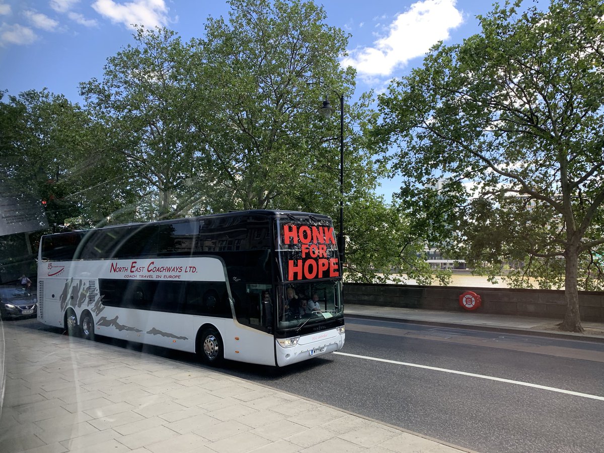 backhousejones's tweet photo. Both vehicles require grit to operate efficiently. Both vehicles clear the roads - one  in winter and one in summer. Only one is properly supported by government and only one is guarnteed to be on the road by Christmas. Spread the hope by #honkforhope https://t.co/kspCUjKbRi