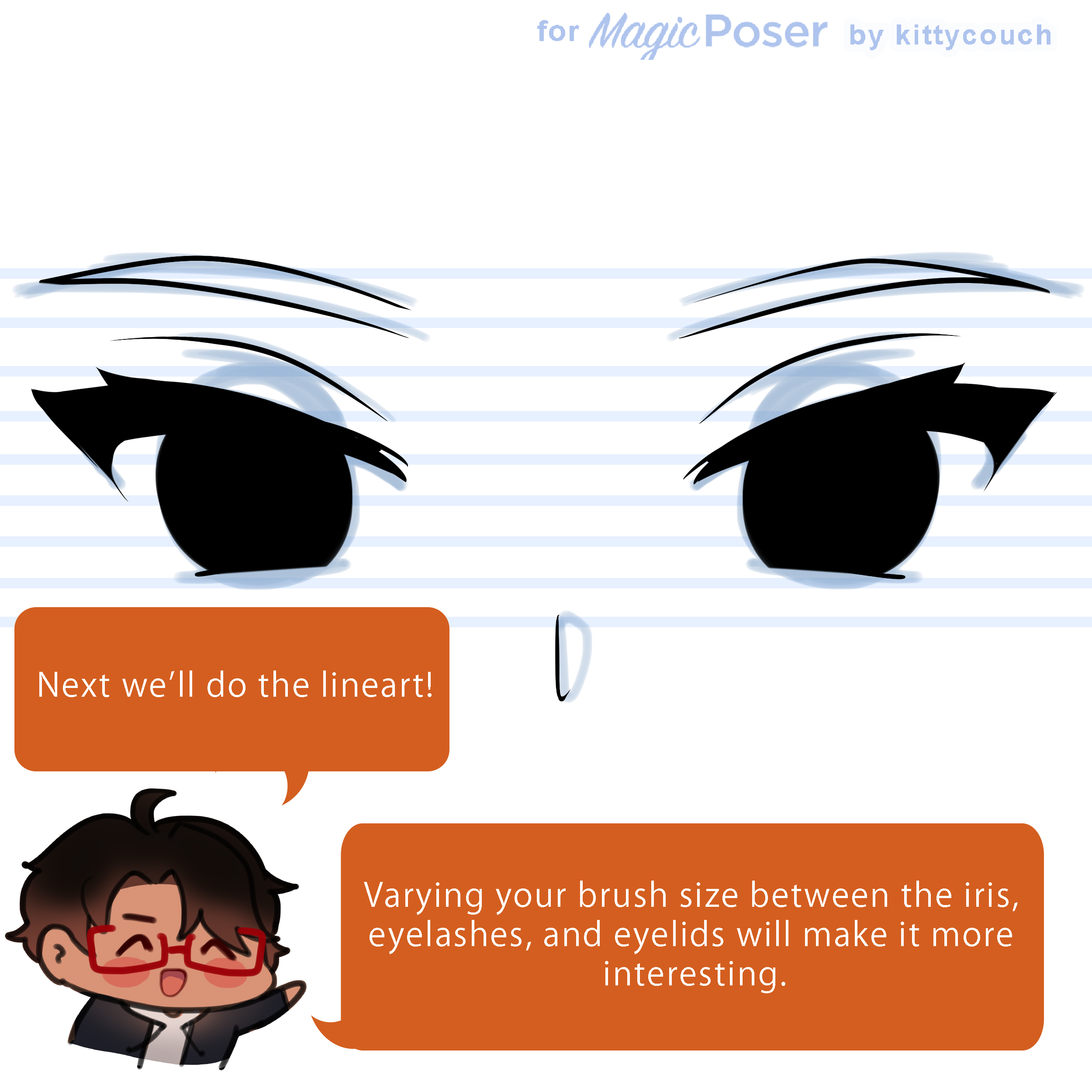 Magic Poser on X: How to Draw Masculine Anime Eyes with #MagicPoser!  (3/4) 🌹 Drawing highlights in anime-style art is our favorite part!  #artcommunity #animeart  / X