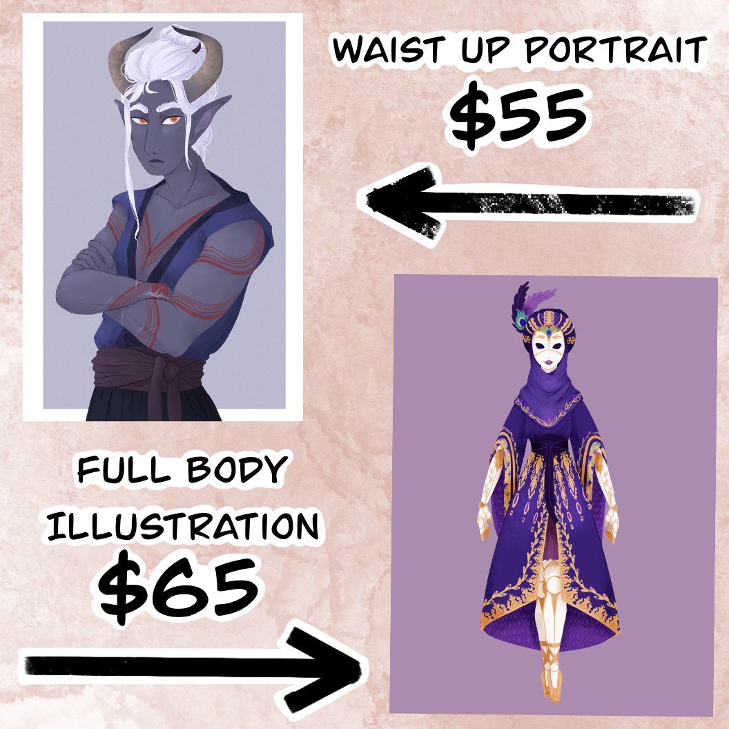 TheBirdFox's tweet image. Hello All! I’m opening up #DnD Character commissions! I just really enjoy doing these types of commissions 😊 Prices, tiers and examples below! Right now there’s only two slots for each. Also it’s first come first serve in the lineup!