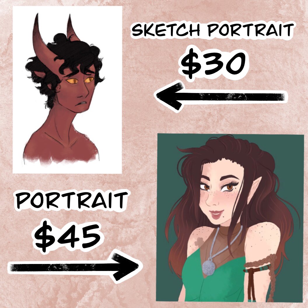 TheBirdFox's tweet image. Hello All! I’m opening up #DnD Character commissions! I just really enjoy doing these types of commissions 😊 Prices, tiers and examples below! Right now there’s only two slots for each. Also it’s first come first serve in the lineup!
